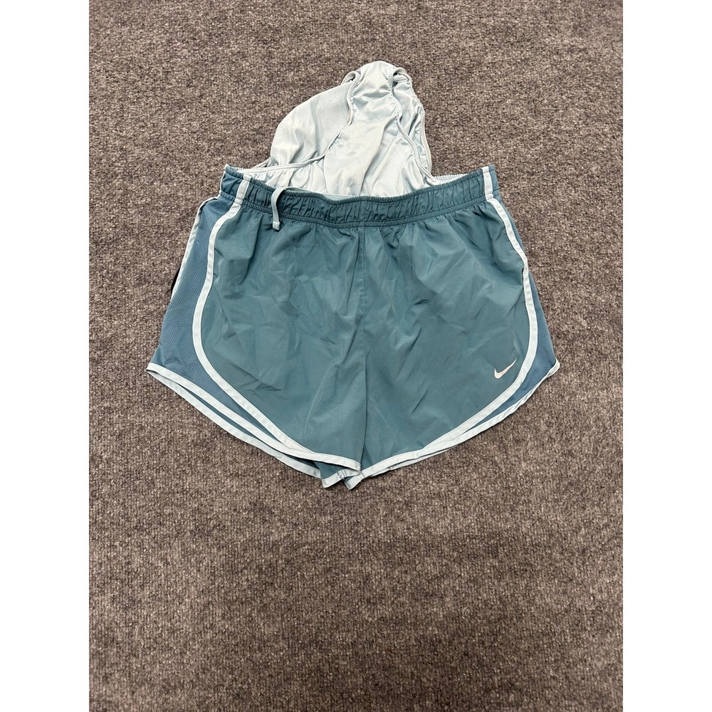 Nike Shorts Womens Size M Teal Dri-Fit Running Mesh Trim Athletic 88705